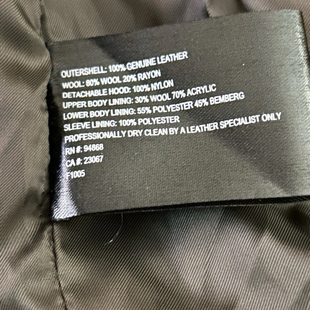 *BERNARDO Genuine Leather Moto Jacket w/ Detachable Hood – Size‎ S - Picture 14 of 15